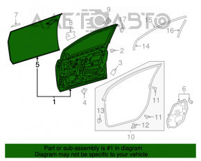 Ușă asamblată față stânga Toyota Prius 50 16- keyless, alb 070