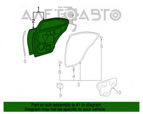 Дверь в сборе задняя левая Lexus ES350 07-12