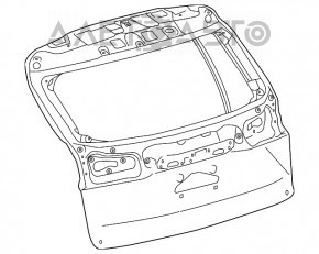 Дверь багажника голая со стеклом Lexus NX200t NX300 NX300h 15-21