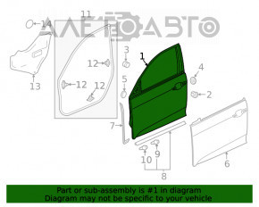 Дверь в сборе передняя правая Honda Insight 19-22