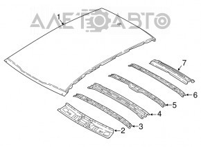 Acoperiș metalic Kia Niro 17-22 fără geam, tăiat.