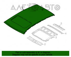 Acoperiș metalic pentru Kia Niro 17-22 cu trapă.