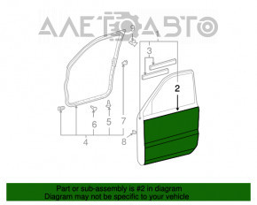 Панель двери передней левой НОВАЯ Lexus RX300 RX330 RX350 RX400h 04-09