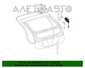 Bara de protecție a ușii portbagajului dreapta Toyota Prius 30 10-15 caroserie