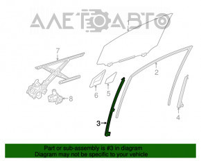 Geam ghidaj ușă față dreapta Lexus NX200t NX300 NX300h 15-21