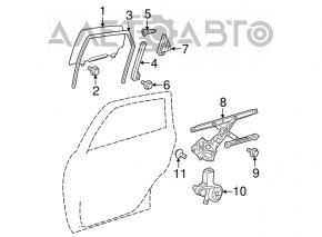 Накладка двери треугольник задняя правая Toyota Prius 30 10-15