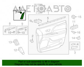 Capac oglindă laterală stânga față Toyota Sienna 11-14, suport rupt, zgârieturi.