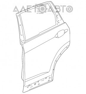 Дверь голая задняя левая Honda CRV 17-22