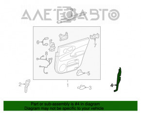 Capacul broaștei ușii din spate stânga pentru Lexus GS300 GS350 GS430 GS450h 06-11, negru.