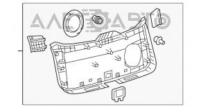 Capacul portbagajului inferior al usii Lexus NX200t NX300 NX300h 15-21 negru, pentru subwoofer.