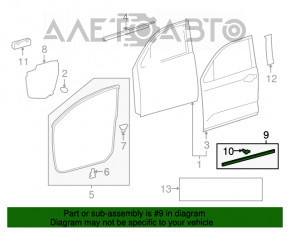 Garnitură ușă față dreapta jos Toyota Sequoia 08-16