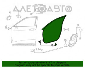 Garnitura ușii din față stânga Toyota Highlander 20-