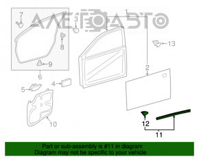 Garnitura ușii față stânga Toyota Avalon 13-18 inferioară