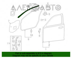 Garnitură ușă față stânga Lexus LS460 LS600h 07-12 superioară