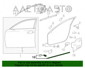 Garnitură ușă inferioară față stânga Lexus IS 14-20