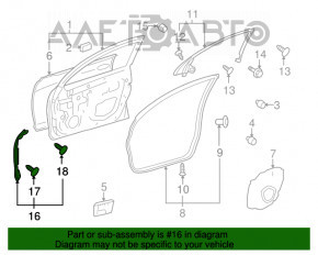 Garnitură ușă laterală față dreapta Lexus GS300 GS350 GS430 GS450h 06-09 față