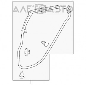 Уплотнитель двери задней левой Lexus CT200h 11-17