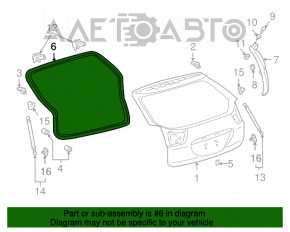 Уплотнитель резина двери багажника Lexus RX300 RX330 RX350 RX400h 04-09