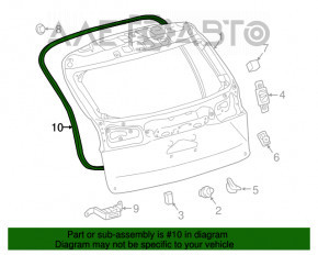 Garnitura de cauciuc pentru ușa portbagajului Lexus NX200t NX300 NX300h 15-21