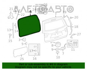 Garnitura de cauciuc pentru ușa portbagajului Toyota Sequoia 08-16