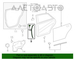 Garnitura ușii din spate dreapta pentru Toyota Avalon 13-18, față