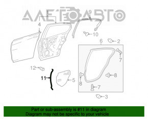 Garnitura ușii laterale din spate dreapta pentru Lexus GS300 GS350 GS430 GS450h 06-11, față