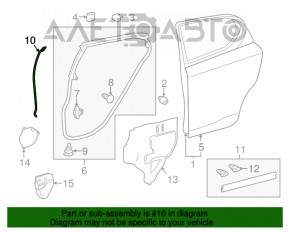 Garnitura ușii din spate dreapta pentru Lexus CT200h 11-17, față