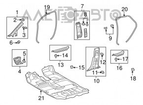 Capac prag fata stanga Lexus RX350 RX450h 10-15 gri