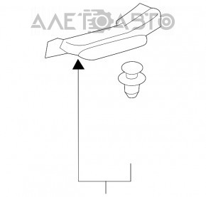 Capacul pragului din spate dreapta pentru Lexus CT200h 11-17, negru cromat