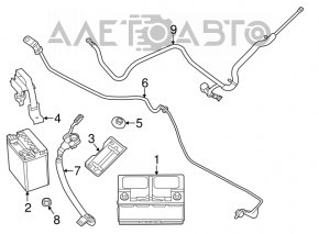 Cablu de la baterie la generatorul Dodge Durango 11-12