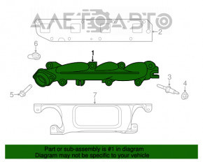 Colector de evacuare stânga pentru Dodge Durango 11- 5.7