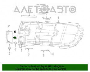 Suportul de prindere a parasolarului pasagerului pentru Dodge Journey 11- gri.