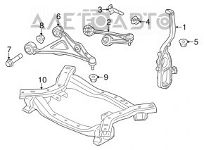 Подрамник передний Chrysler 300 11- AWD