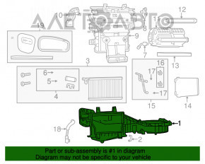 Печка в сборе Dodge Durango 11-13