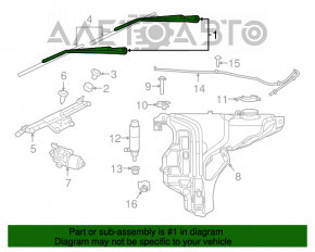 Frânghie de ștergător dreapta Dodge Durango 11-13