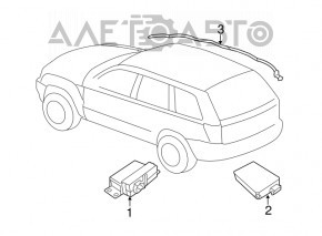 Montajul bumperului din spate pentru Jeep Grand Cherokee WK2 11-13 cu senzori de parcare