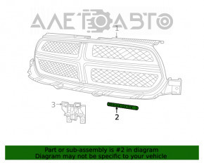 Emblema cu inscripția Dodge pentru grila radiatorului Dodge Durango 11-13