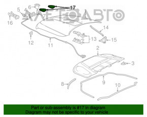 Grila de aerisire a capotei dreapta pentru Jeep Grand Cherokee WK2 12-21