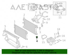 Suport radiator inferior dreapta Jeep Renegade 15- nou OEM original