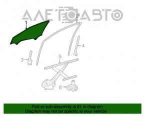 Geamul ușii din față dreapta a unui Lexus ES300h ES350 13-18 triplex nou OEM original