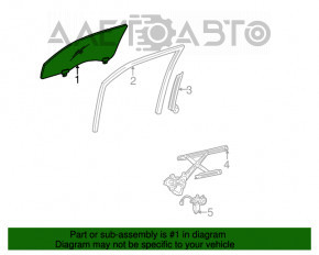 Стекло двери передней левой Lexus IS200 IS300 99-05