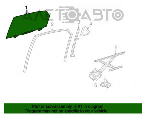 Стекло двери задней правой Lexus NX200t NX300 NX300h 15-21 тонировка