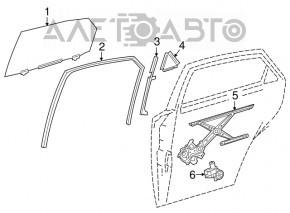 Стекло двери задней правой Lexus NX200t NX300 NX300h 15-21 OEM