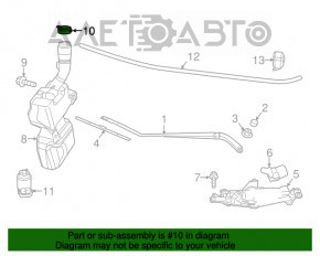 Capacul rezervorului de lichid de spălare Fiat 500 12-19