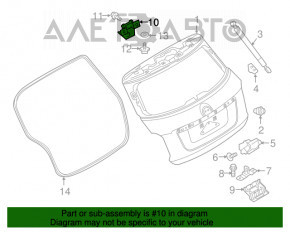 Петля двери багажника левая Fiat 500L 14-