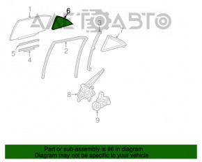 Geamul ușii triunghiul spate dreapta Lexus ES300h ES350 13-18