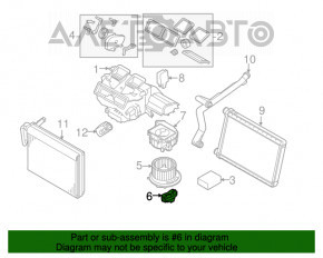 Regulatorul motorului de încălzire pentru BMW X5 E70 07-13