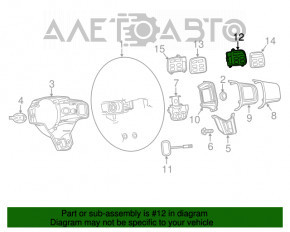 Butonul de control de pe volanul drept al Dodge Dart 13-16