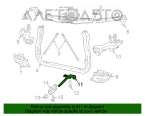 Bara de protecție față stânga Jeep Grand Cherokee WK2 13-21 cromată