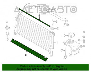 Уплотнитель радиатора верхний BMW X1 F48 16-22 B46 OEM